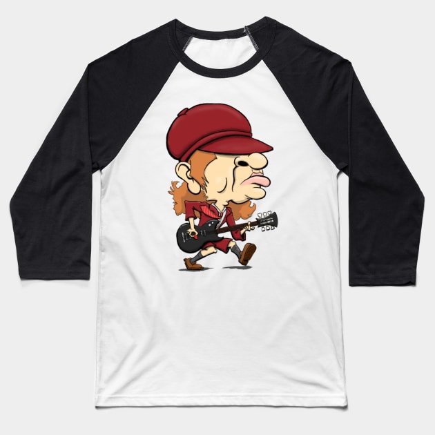 Angus Young ACDC Baseball T-Shirt by Crate time